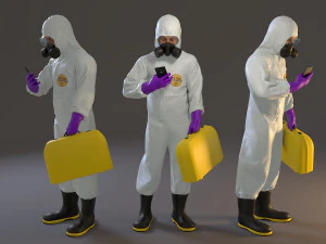 traje de risco biol&oacute;gico masculino acc 2130 005 Modelo 3D