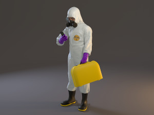 biohazard suit male acc 2130 005 3D Model