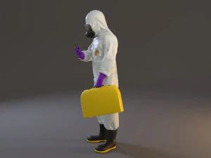 biohazard suit male acc 2130 005 3D Model