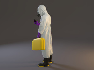 biohazard suit male acc 2130 005 3D Model