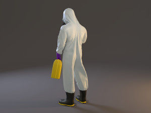 biohazard suit male acc 2130 005 3D Model