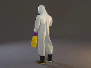 biohazard suit male acc 2130 005 3D Model