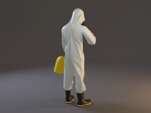 biohazard suit male acc 2130 005 3D Model
