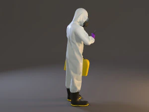 biohazard suit male acc 2130 005 3D Model