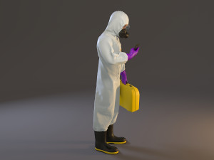 biohazard suit male acc 2130 005 3D Model