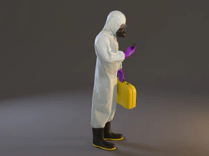 biohazard suit male acc 2130 005 3D Model
