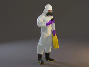 biohazard suit male acc 2130 005 3D Model