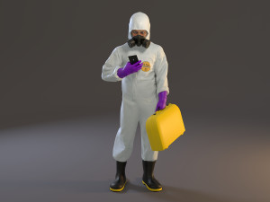 biohazard suit male acc 2130 005 3D Model