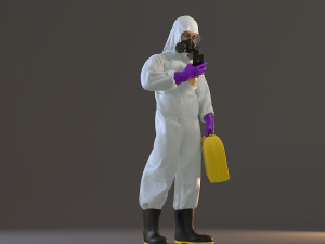 biohazard suit male acc 2130 005 3D Model