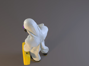 biohazard suit male acc 2130 005 3D Model