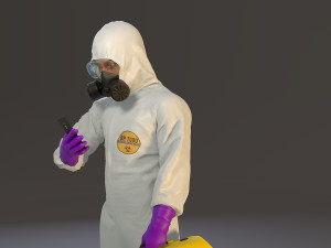 biohazard suit male acc 2130 005 3D Model