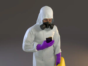 biohazard suit male acc 2130 005 3D Model