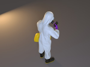 biohazard suit male acc 2130 005 3D Model