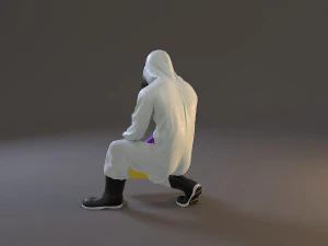 biohazard suit male acc 2130 006 3D Model