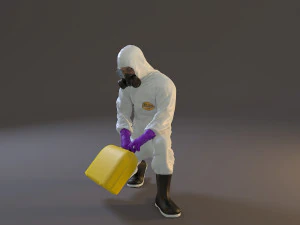 biohazard suit male acc 2130 006 3D Model