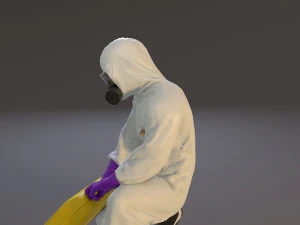 biohazard suit male acc 2130 006 3D Model