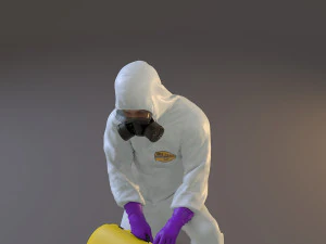 biohazard suit male acc 2130 006 3D Model