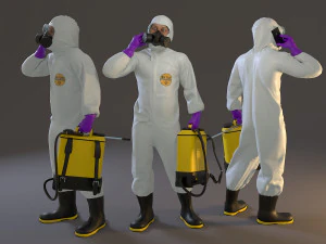 traje de riesgo biol&oacute;gico masculino acc 2130 007 Modelo 3D