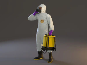 біологічно небезпечний костюм чоловічий acc 2130 007 3D Модель