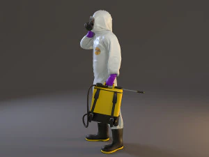 біологічно небезпечний костюм чоловічий acc 2130 007 3D Модель