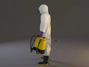 біологічно небезпечний костюм чоловічий acc 2130 007 3D Модель