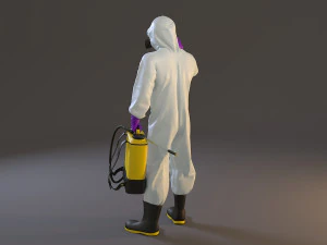 біологічно небезпечний костюм чоловічий acc 2130 007 3D Модель