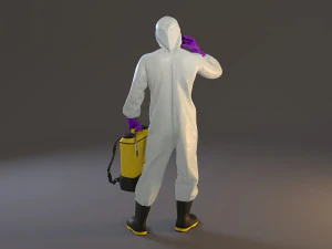 біологічно небезпечний костюм чоловічий acc 2130 007 3D Модель