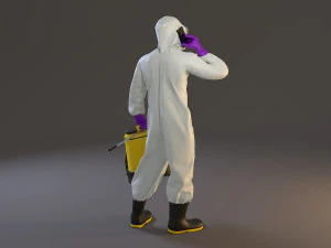 біологічно небезпечний костюм чоловічий acc 2130 007 3D Модель