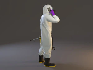 біологічно небезпечний костюм чоловічий acc 2130 007 3D Модель