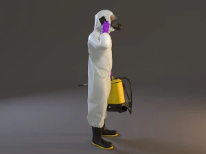 біологічно небезпечний костюм чоловічий acc 2130 007 3D Модель