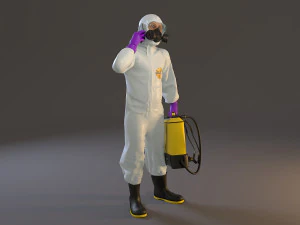біологічно небезпечний костюм чоловічий acc 2130 007 3D Модель