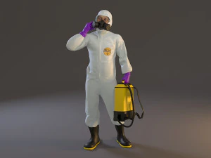 біологічно небезпечний костюм чоловічий acc 2130 007 3D Модель