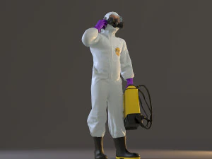 біологічно небезпечний костюм чоловічий acc 2130 007 3D Модель