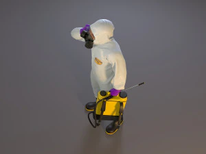 біологічно небезпечний костюм чоловічий acc 2130 007 3D Модель