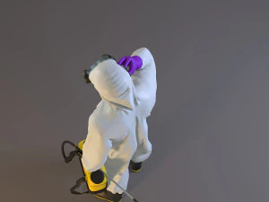 біологічно небезпечний костюм чоловічий acc 2130 007 3D Модель