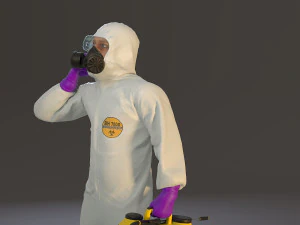 біологічно небезпечний костюм чоловічий acc 2130 007 3D Модель