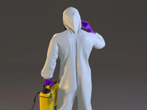 біологічно небезпечний костюм чоловічий acc 2130 007 3D Модель