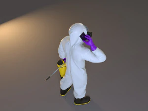 біологічно небезпечний костюм чоловічий acc 2130 007 3D Модель