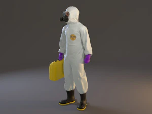 Kombinezon chroniący przed zagrożeniami biologicznymi męski zgodnie z numerem 2130 008 Model 3D