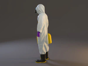 Kombinezon chroniący przed zagrożeniami biologicznymi męski zgodnie z numerem 2130 008 Model 3D