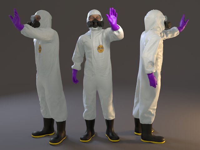 biohazard suit male acc 2130 009 Model 3D .c4d .max .obj .3ds .fbx .stl .blend 