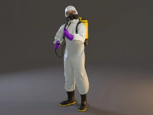 biyolojik tehlike kıyafeti erkek acc 2130 010 3D Model