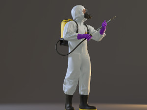 biohazard suit male acc 2130 010 3D Model