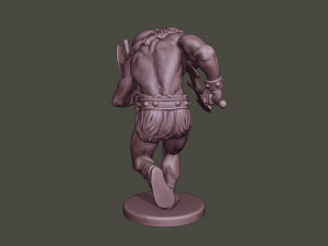 minotaur warrior running two axes 3D प्रिंट मॉडल