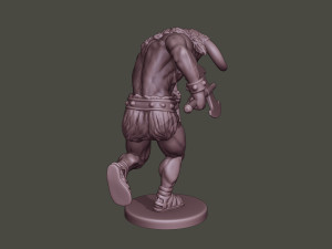 minotaur warrior running two axes 3D प्रिंट मॉडल