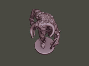 minotaur warrior running two axes 3D प्रिंट मॉडल