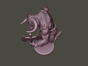 minotaur warrior running two axes 3D प्रिंट मॉडल