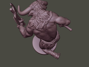 minotaur warrior running two axes 3D प्रिंट मॉडल