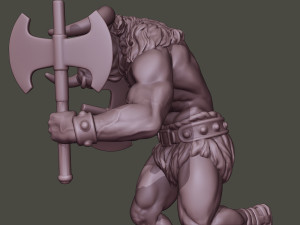 minotaur warrior running two axes 3D प्रिंट मॉडल