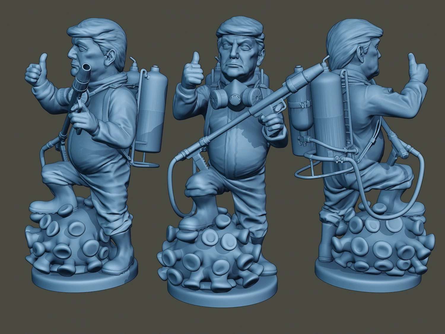 donald trump biohazard 3D Print Model .c4d .max .obj .3ds .fbx .stl .blend 
